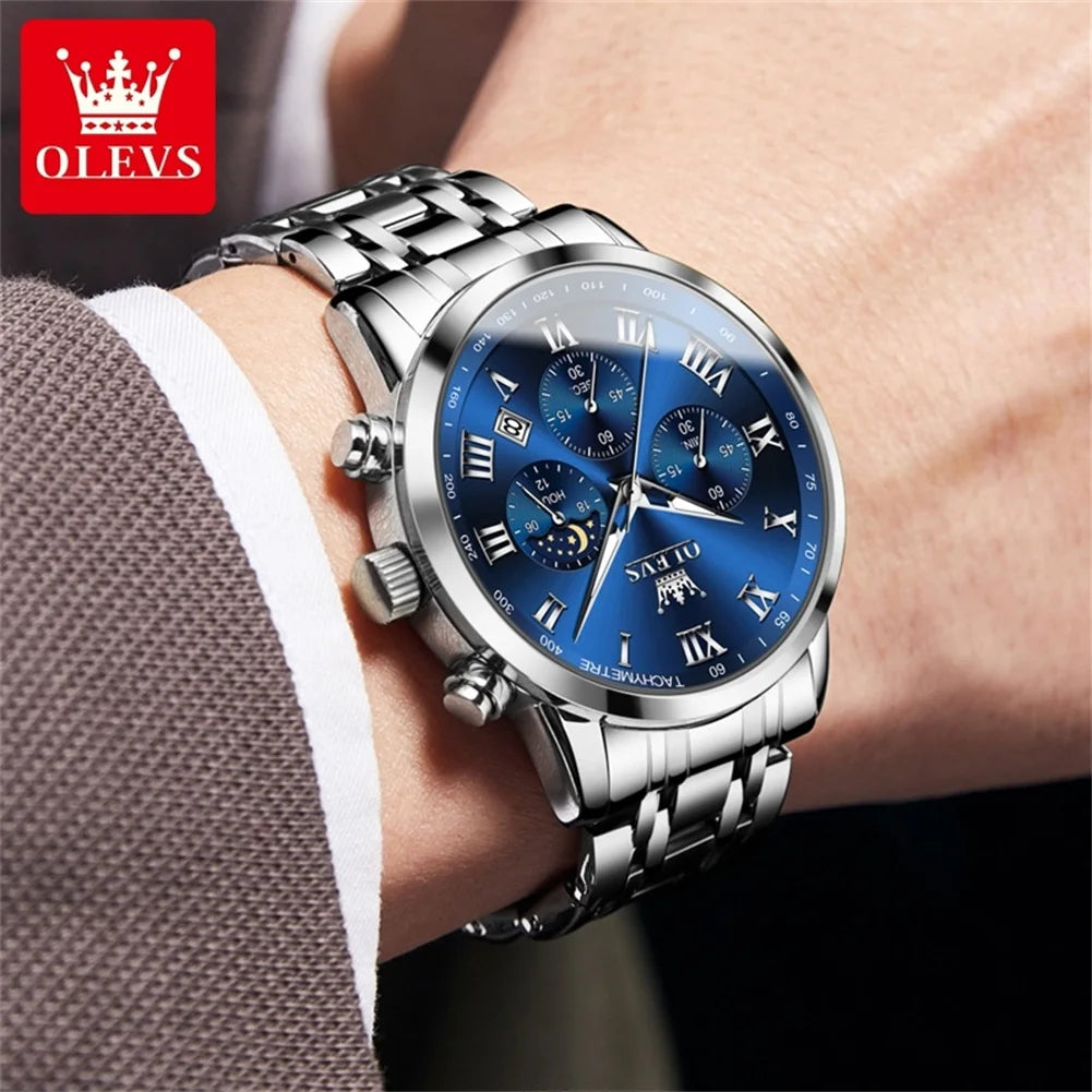 Luxury Quartz Watch For Men Waterproof Luminous Calendar