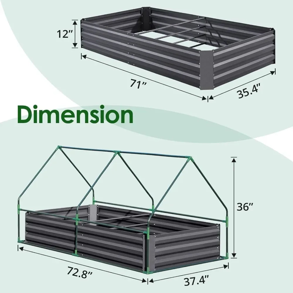 6x3x1ft  Metal Planter Box Kit