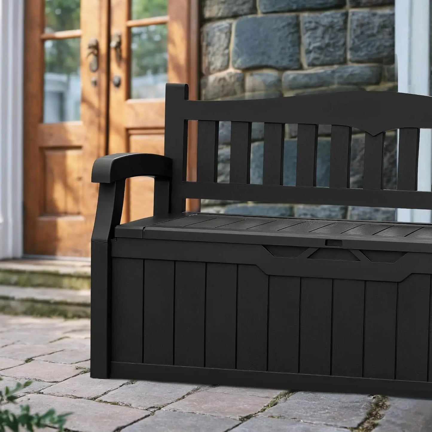 Storage Bench Deck Box lockable for Patio Furniture