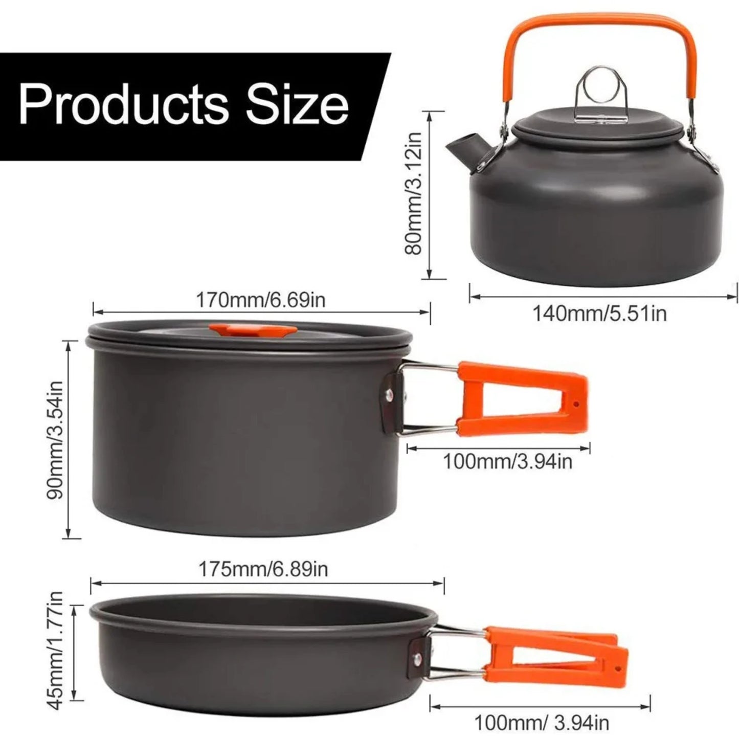 Camping Outdoor Aluminum Cooking Set