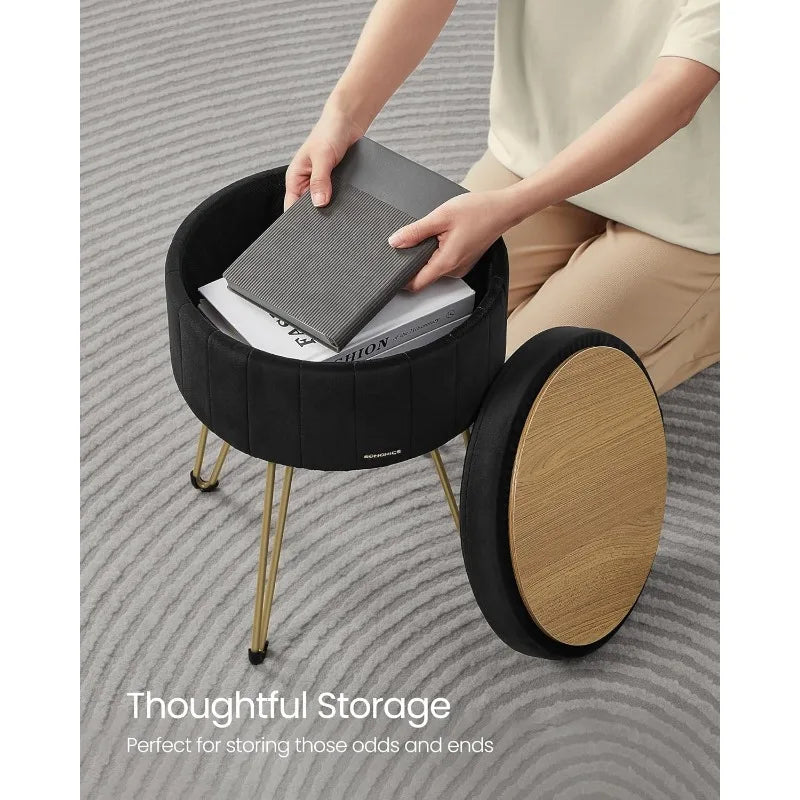 Small Ottoman Stool with Storage