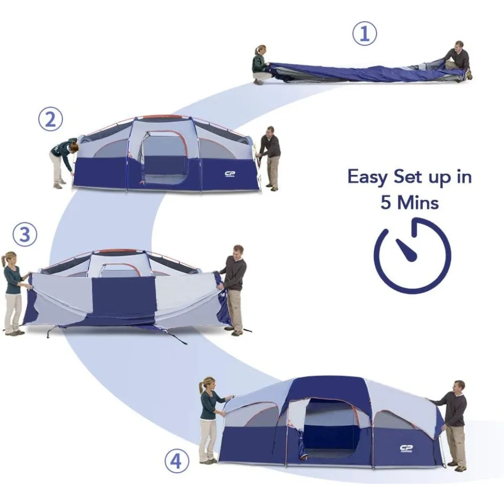 8 Person Camping Tents, Weather Resistant - All About Variety