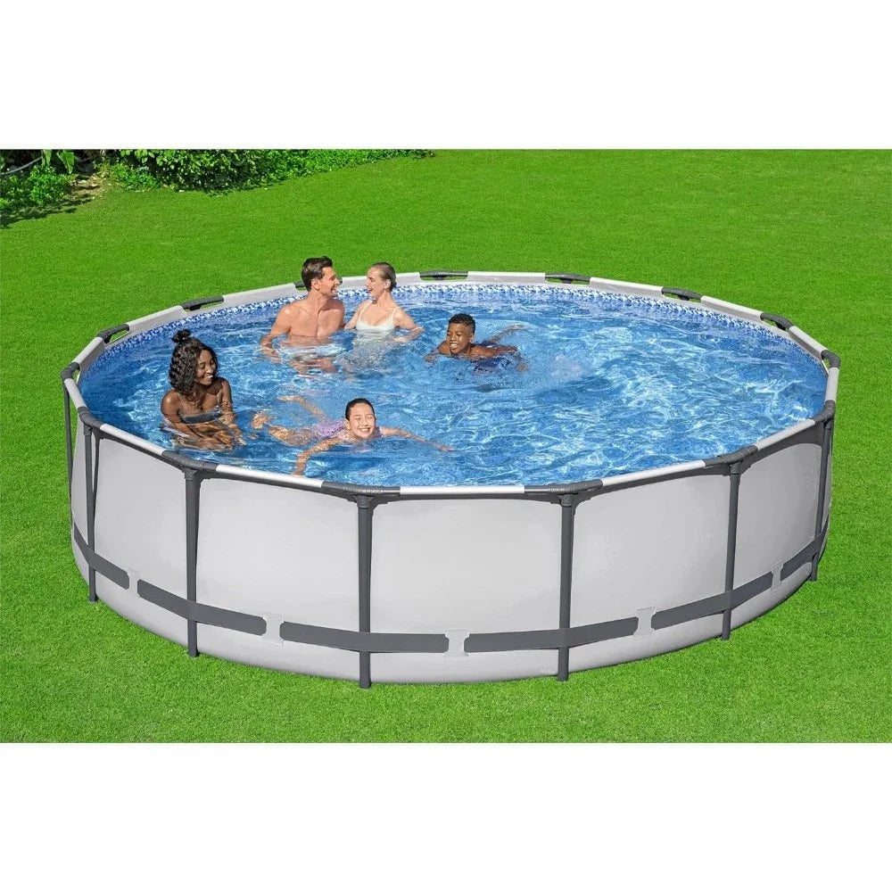 Large Outdoor 15" X 42" Round Above Ground Swimming Pool - All About Variety