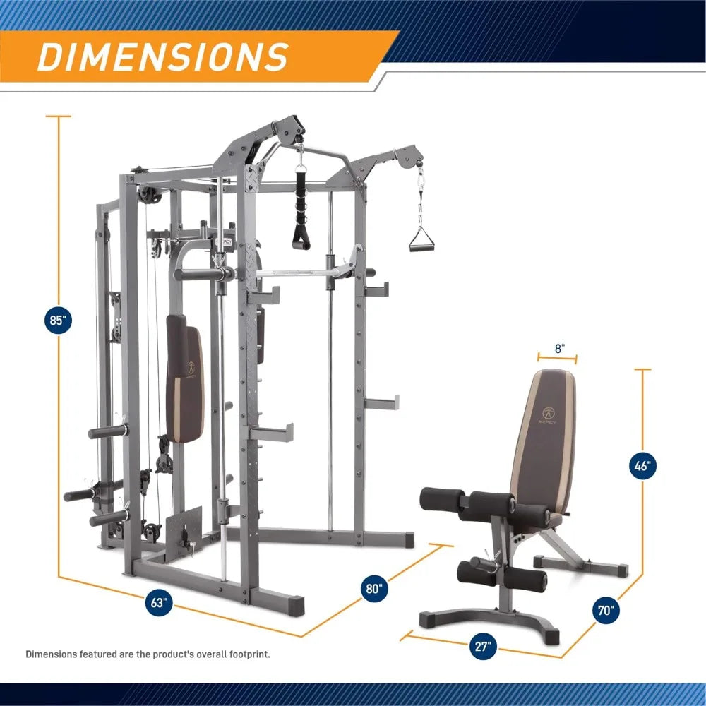 Workout Bench and Weight Bar Home Gym Equipment