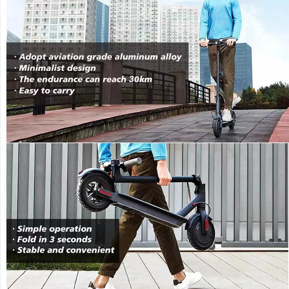 8.5" Folding Electric Scooter 300W 20KM Range 25km/h