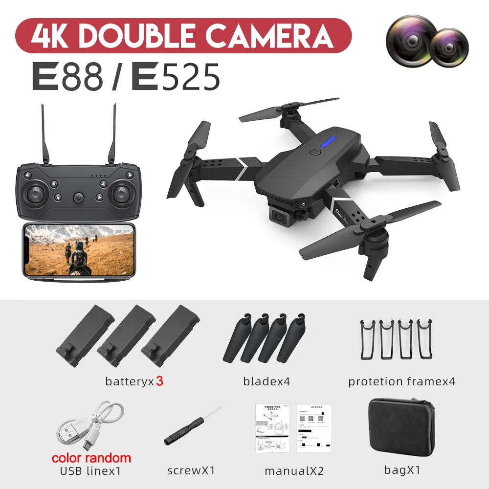 Drone 4K With 1080P Wide Angle HD Camera