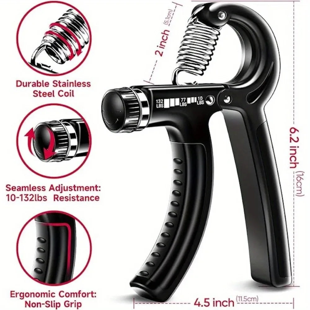 Grip Strengthener - 5 Piece Kit with Hand Grips