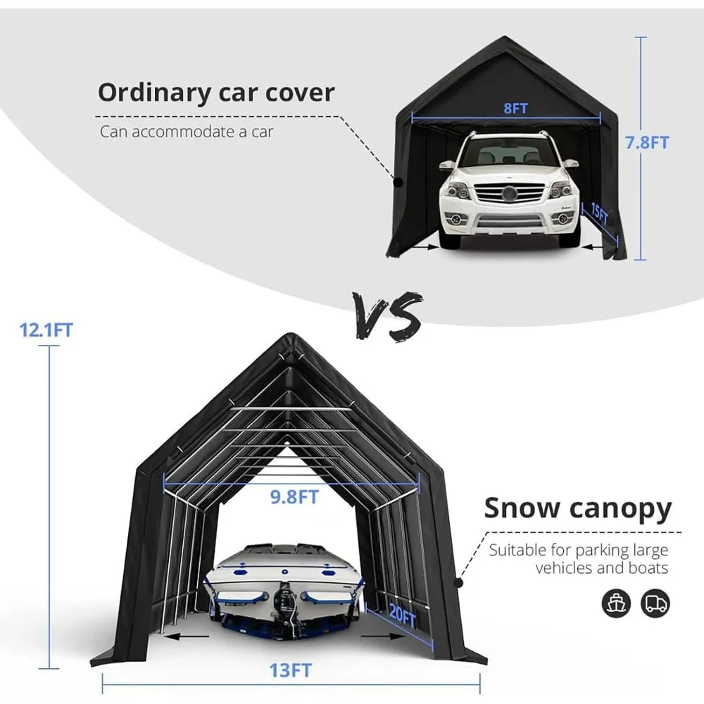 13' x 20' Heavy Duty Carport, Storage Shelter