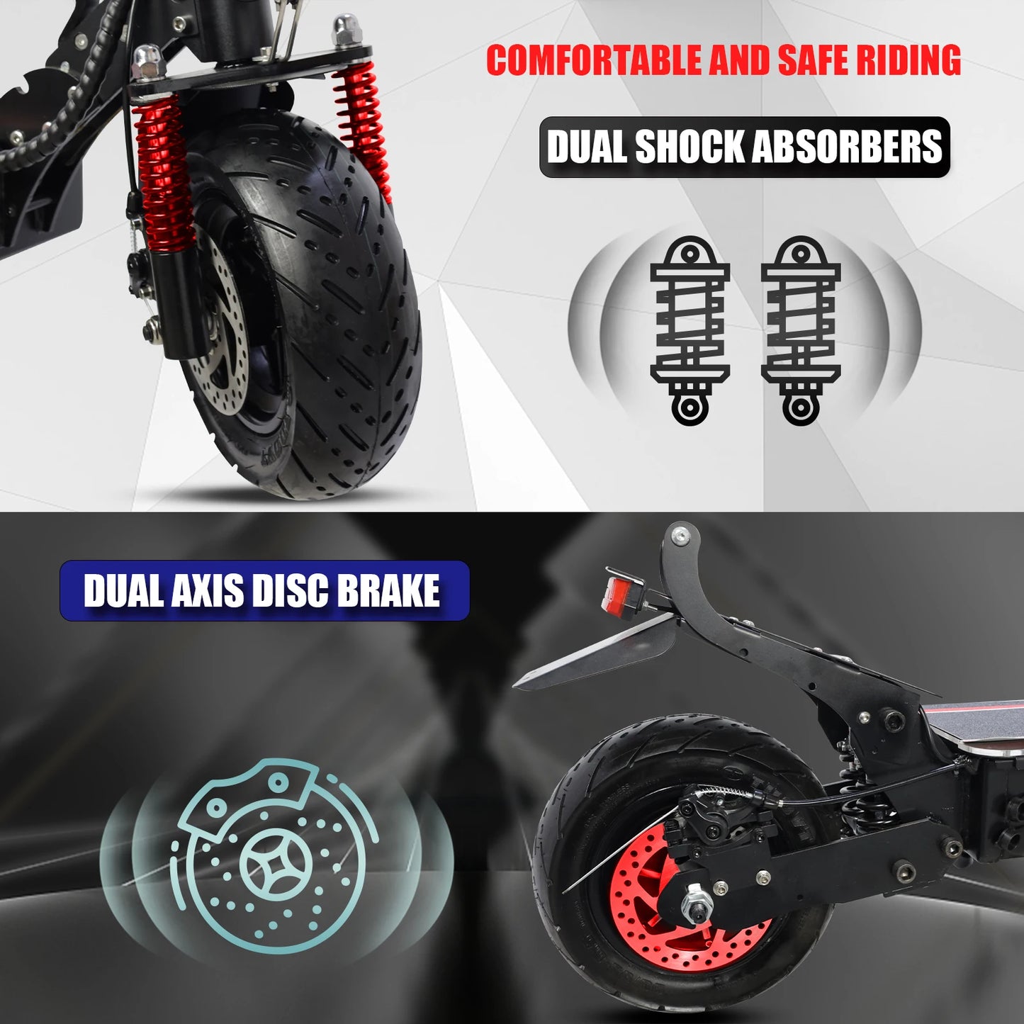 Dual Motor 11 Inch Road Tire Electric Scooter