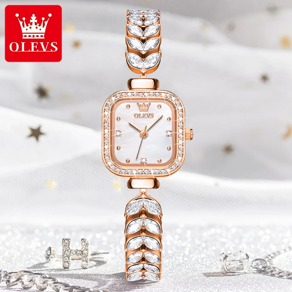 Luxury Square Diamond Dial Ladies' Watches - All About Variety