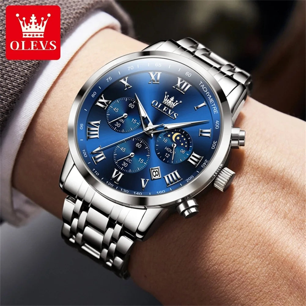 Luxury Quartz Watch For Men Waterproof Luminous Calendar