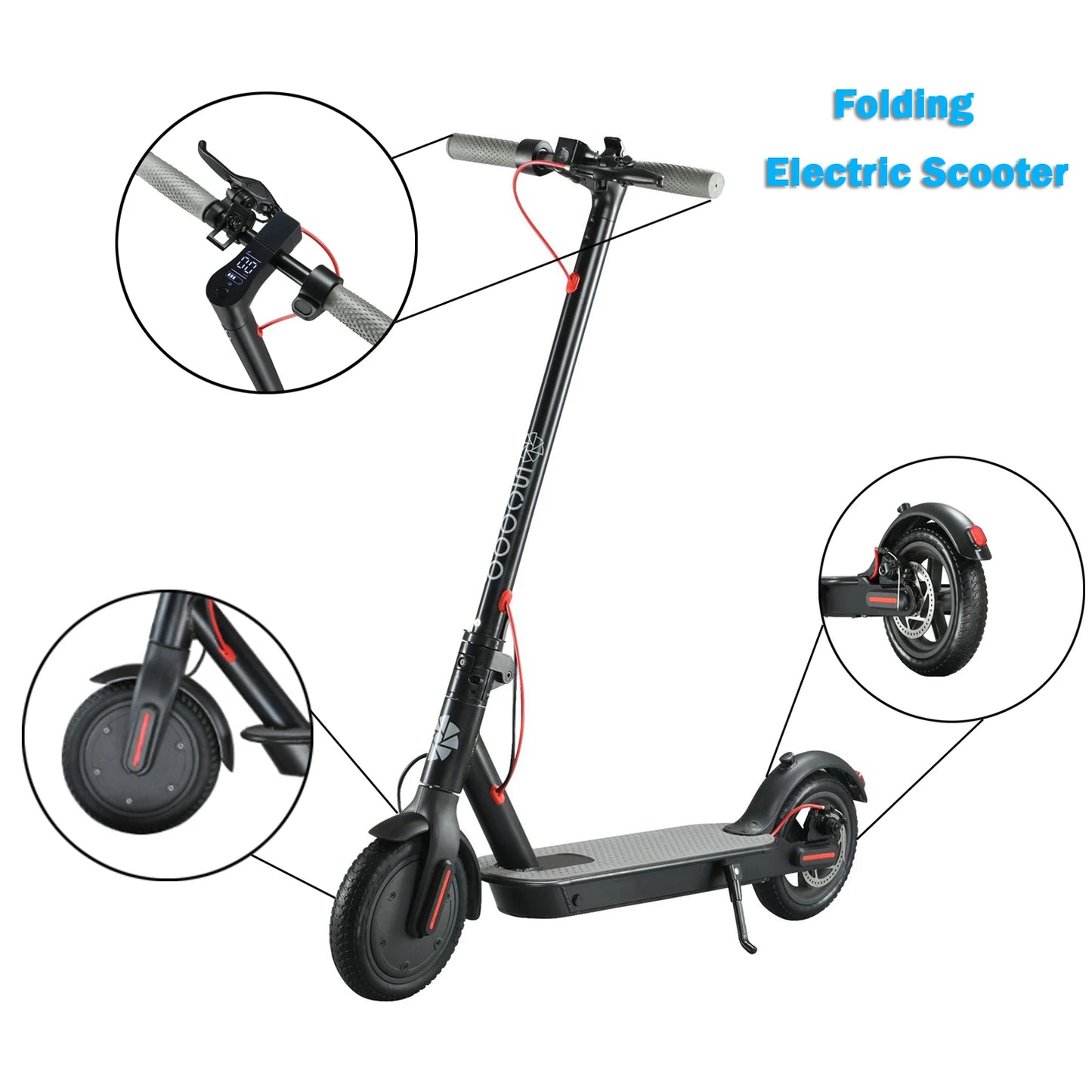 8.5" Folding Electric Scooter 300W 20KM Range 25km/h