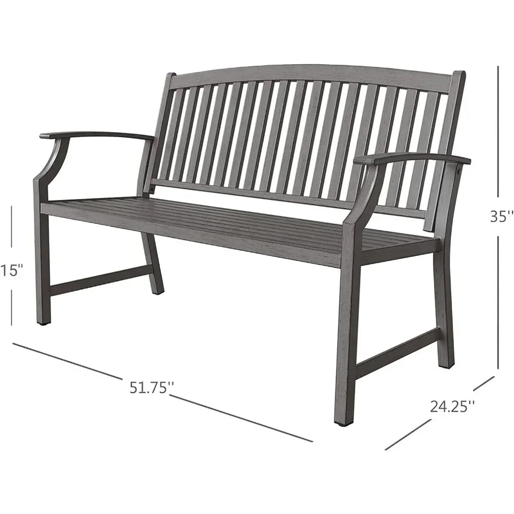 Farmhouse Outdoor Garden Benches with Anti-Rust Aluminum - All About Variety