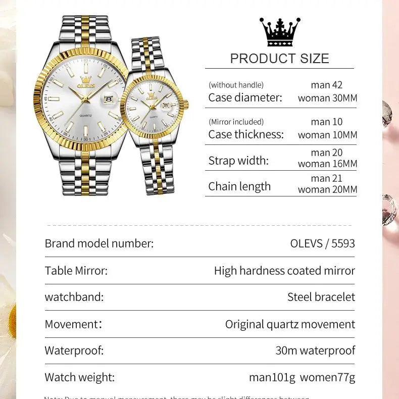 Elegant Fashion Men Women Couple Watch - All About Variety