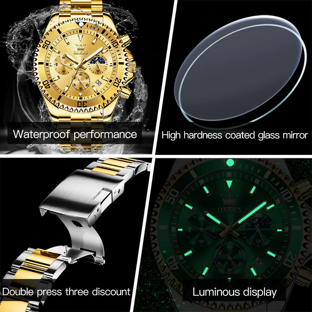 Waterproof Luminous Men's Wrist Watch Stainless Steel Men Watc - All About Variety