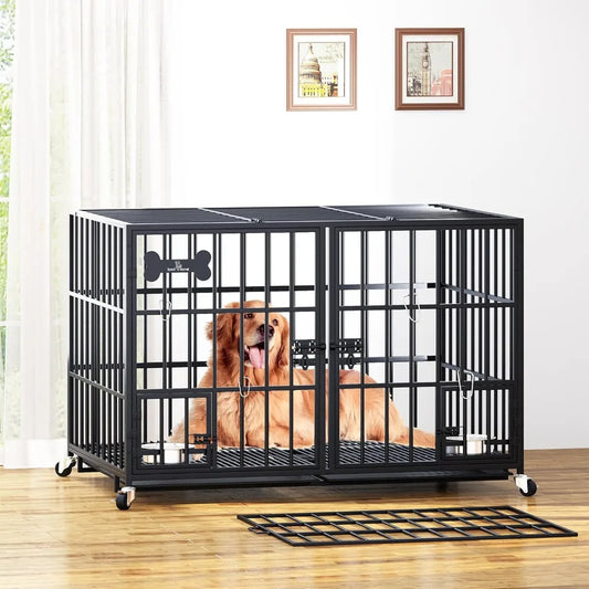 42 Inch All Metal  Stackable Dog Kennel