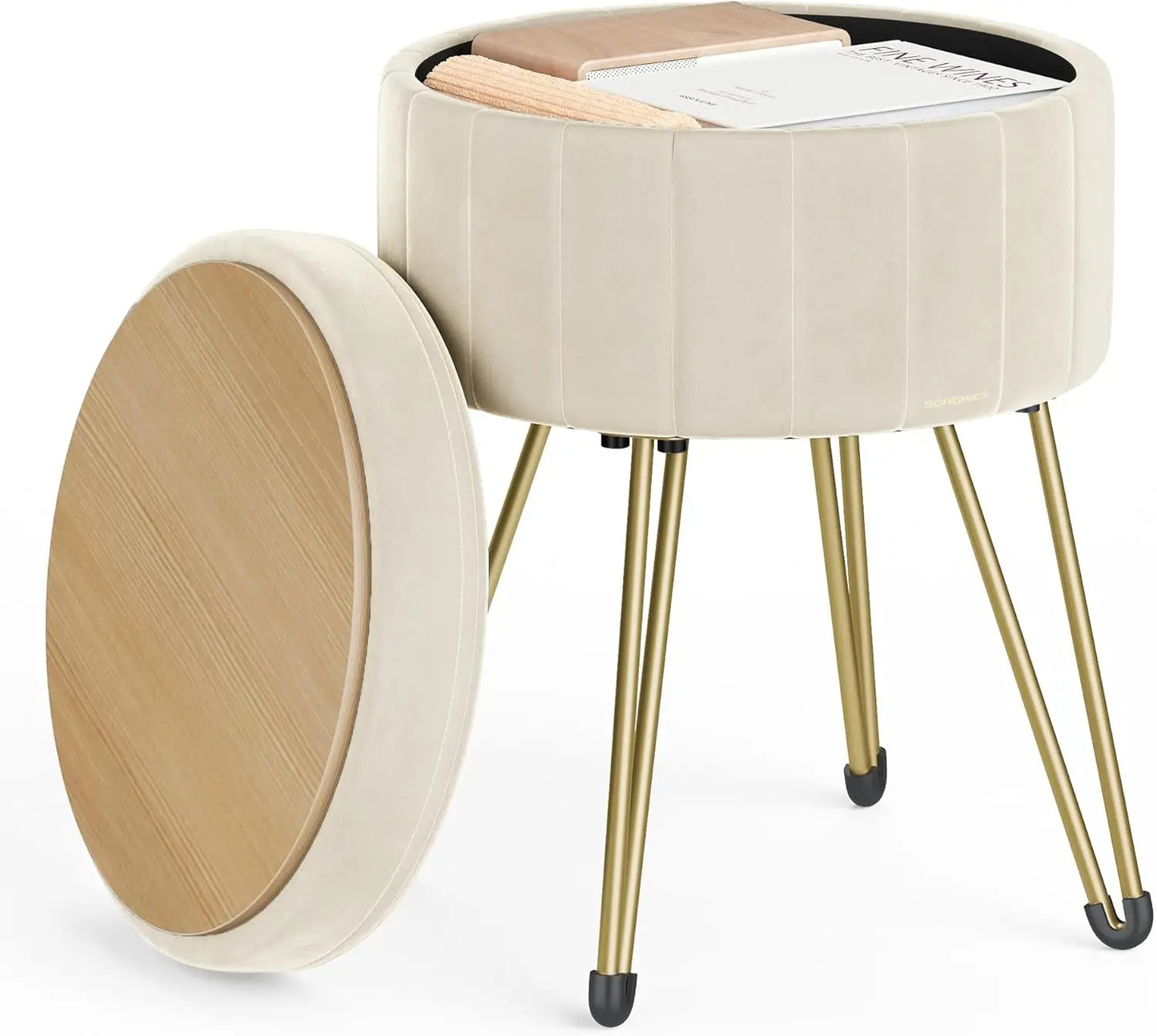 Small Ottoman Stool with Storage