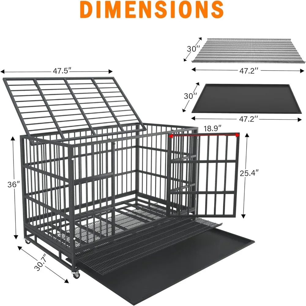 Heavy Duty Escape-Proof Dog Kennel for Large Dogs