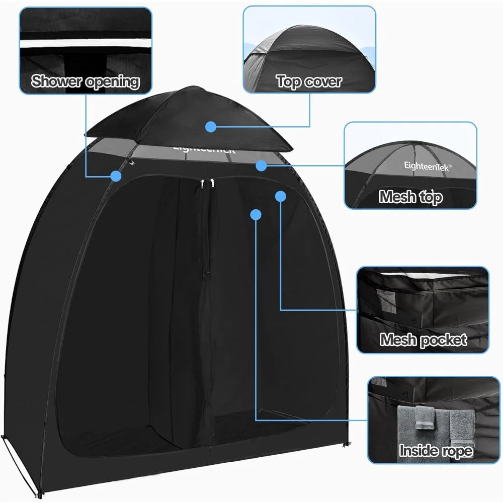 2 Rooms Outdoor Toilet Portable Privacy Dressing Shelter