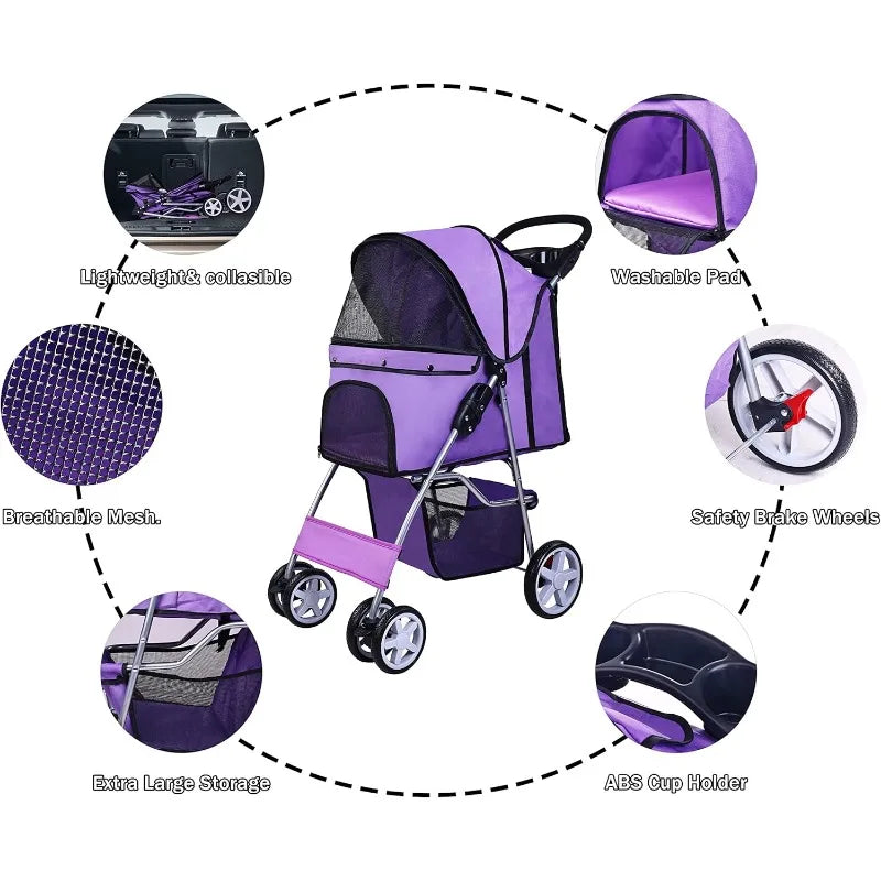 Multifunction Dog Cat Stroller