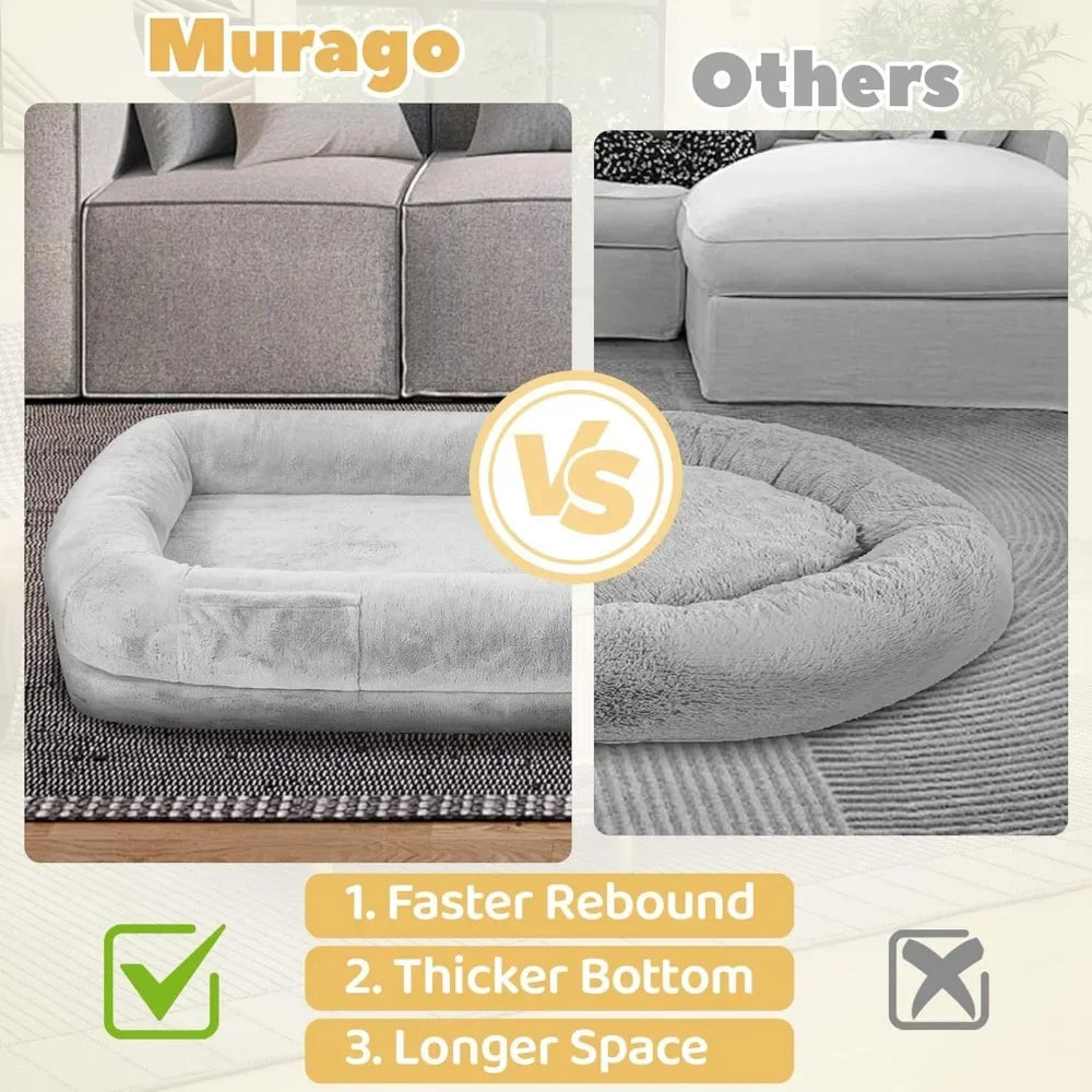 71"  Dog Bed, Removable Cover, Washable, Waterproof, Orthopedic