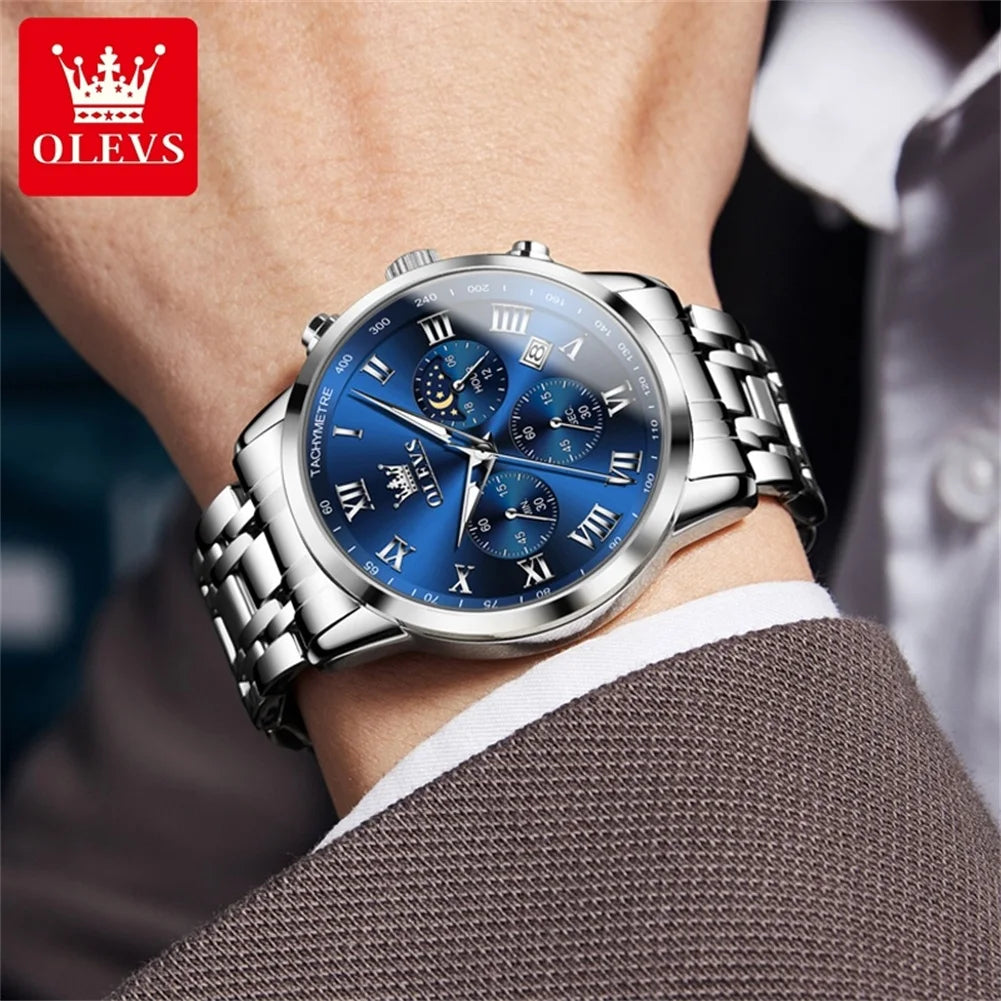 Luxury Quartz Watch For Men Waterproof Luminous Calendar