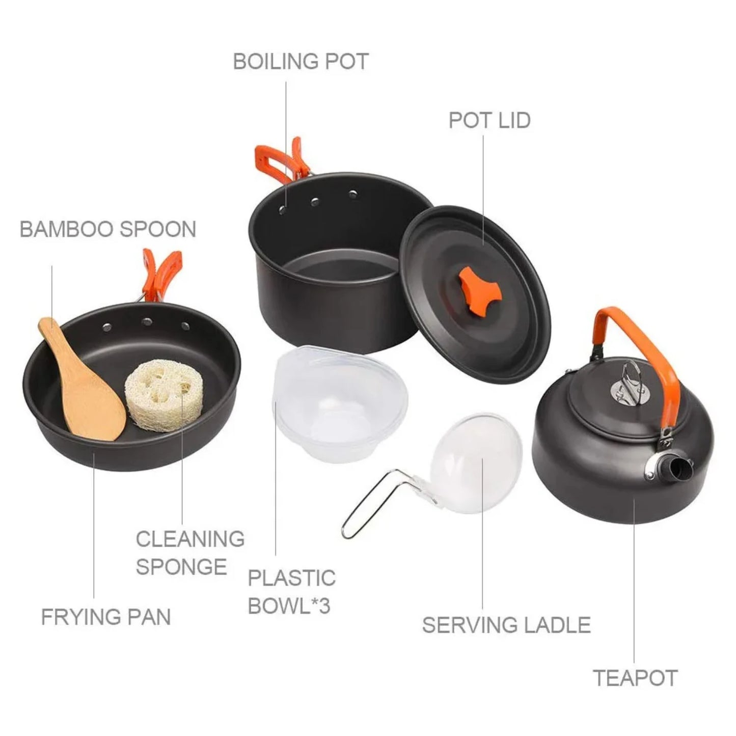 Camping Outdoor Aluminum Cooking Set