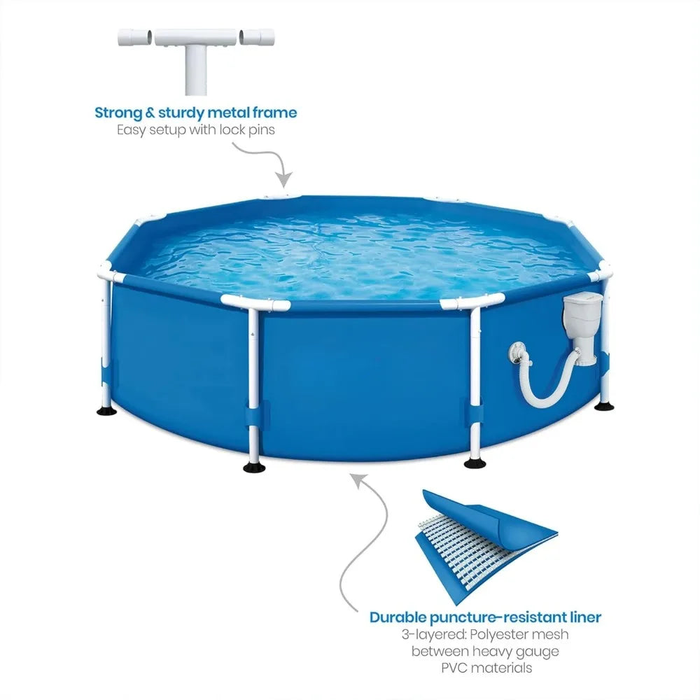 Outdoor Swimming Pool  8' x 30" Round  Above Ground - All About Variety