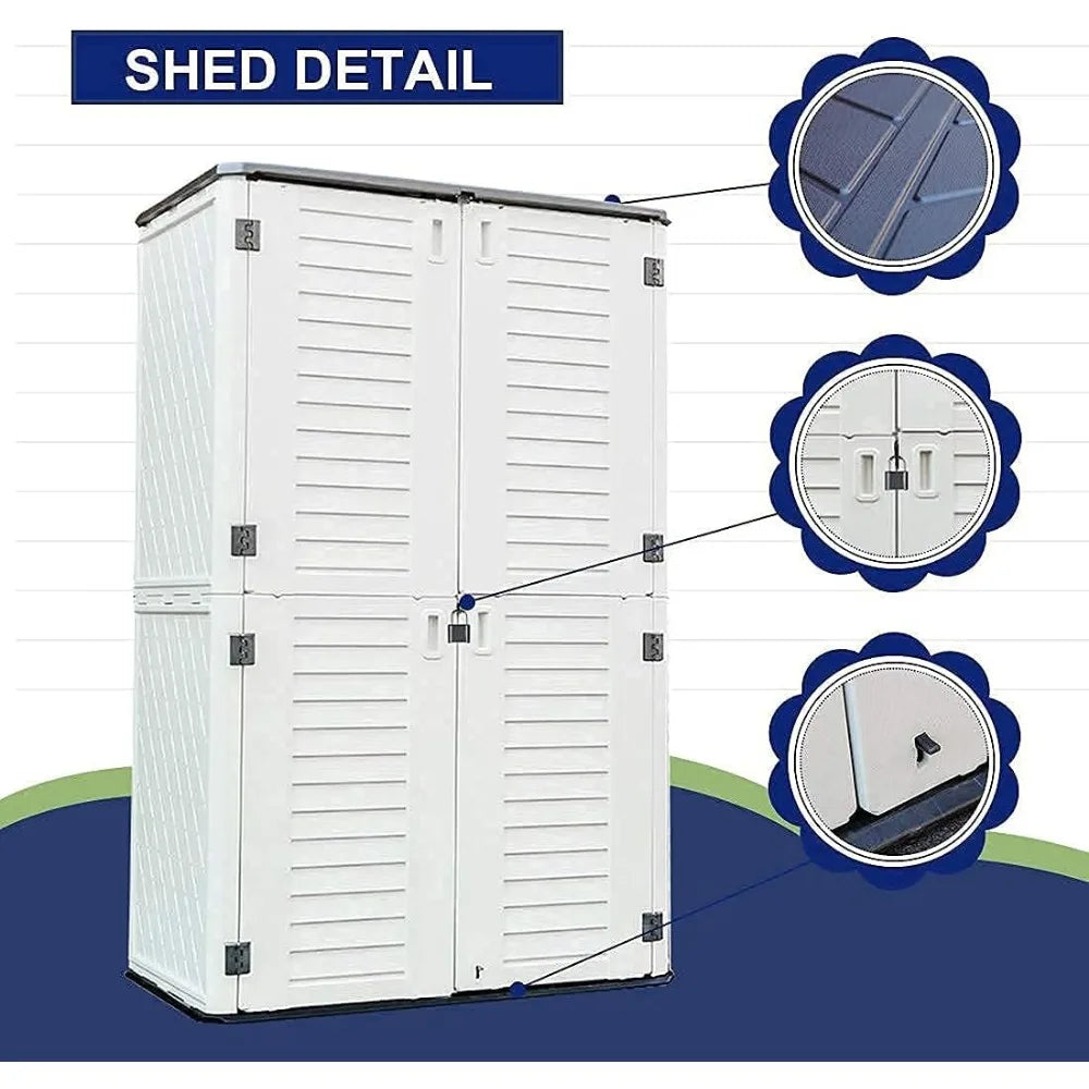 Outdoor Storage Shed, 4x2.5 Ft Tall - All About Variety