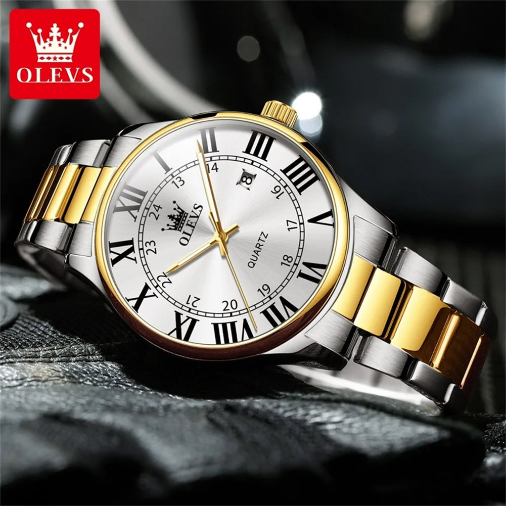 Quartz Stainless Steel Waterproof  Business Watch for Men - All About Variety