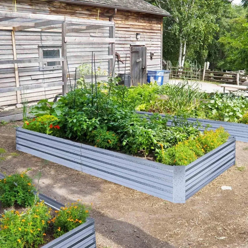 Large Metal Planter Box , Flower, Herb, 8x4x1ft