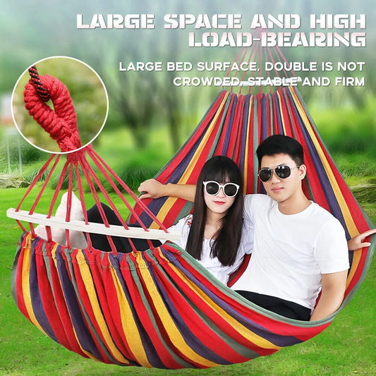 Adult Hammock Garden Swing Portable Canvas Hammock