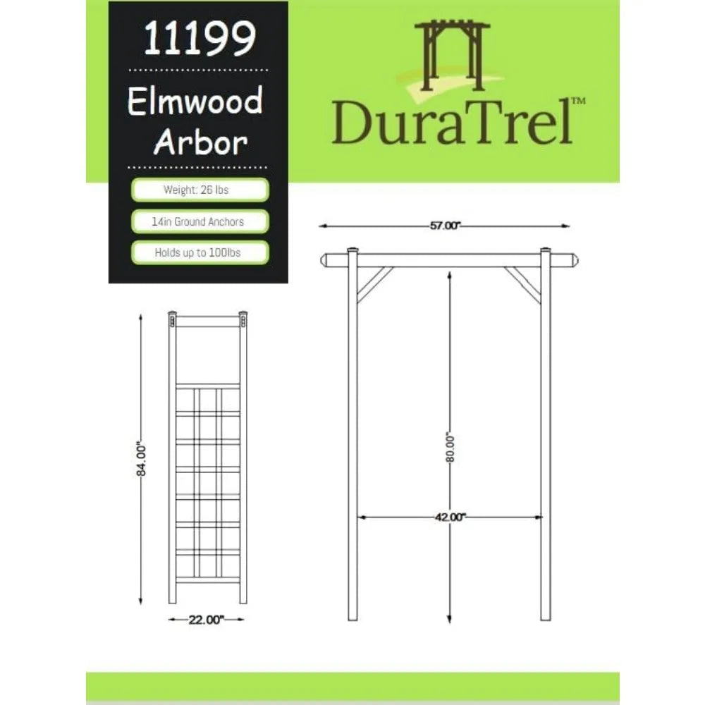 Elmwood Arbor, 57 by 85 Inch - All About Variety