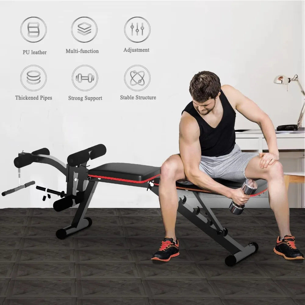 Leg Extension and Curl, Adjustable Workout Bench