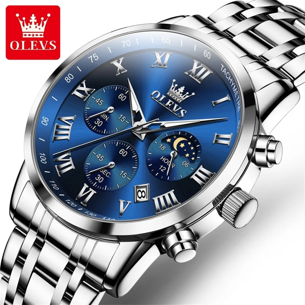 Luxury Quartz Watch For Men Waterproof Luminous Calendar