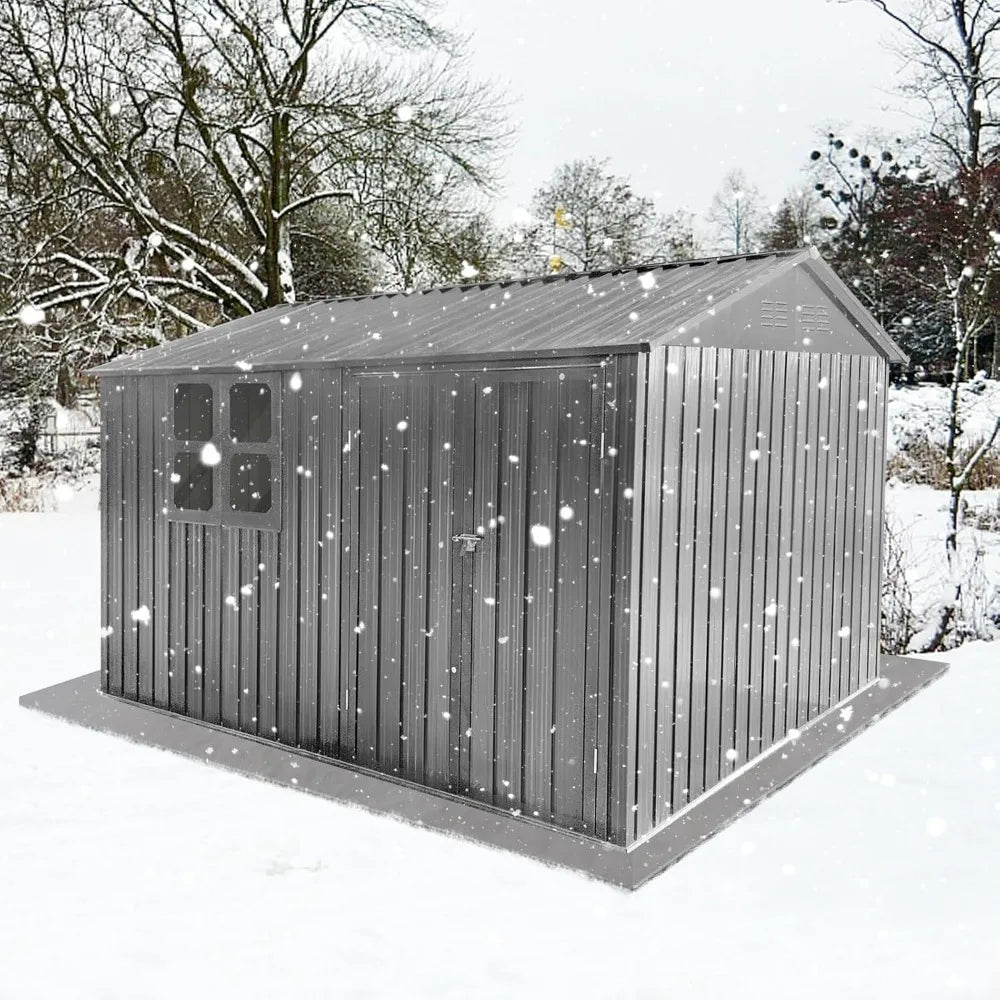 10x8 ft Metal Outdoor Storage Shed - All About Variety