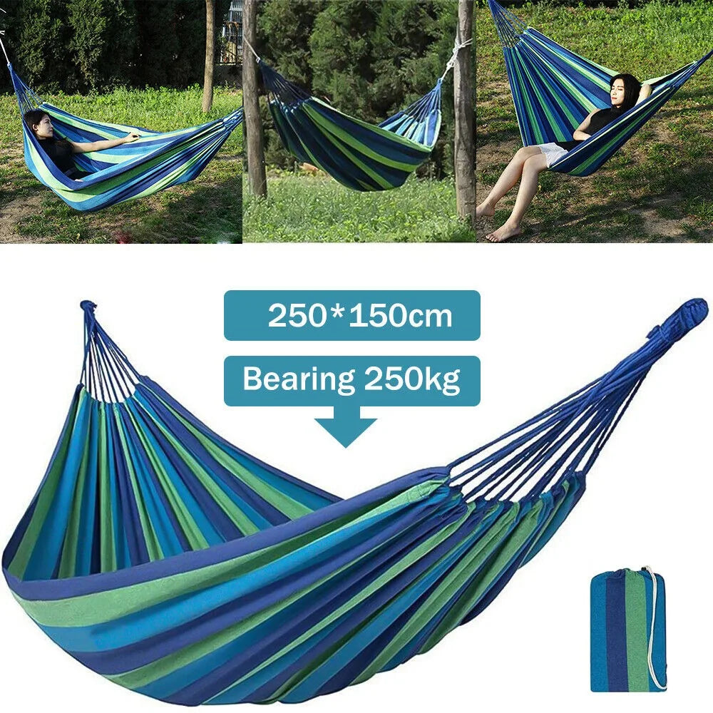 Adult Hammock Garden Swing Portable Canvas Hammock