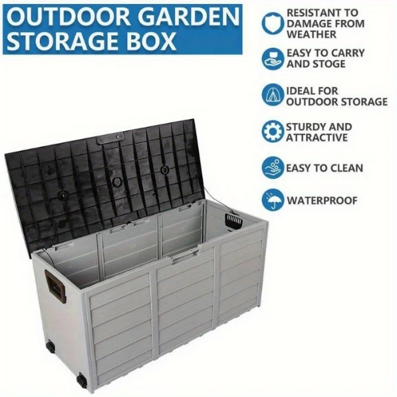 Outdoor 75 Gallon Resin Deck Box Storage