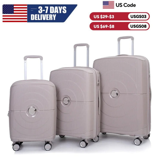 Expandable Hardshell Luggage 3-Piece Set (20/24/28）