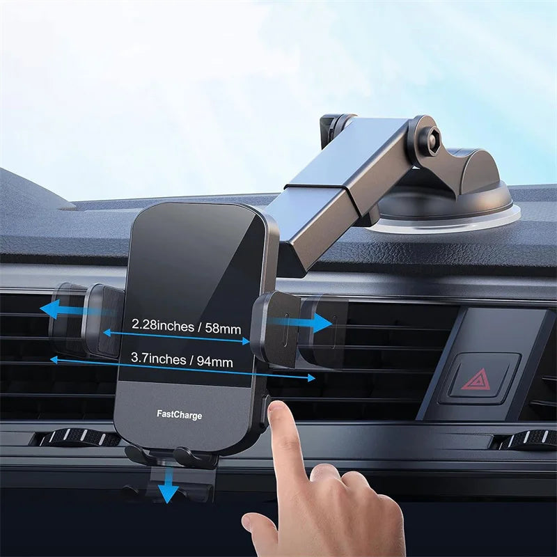 Dashboard car mobile phone wireless charging holder