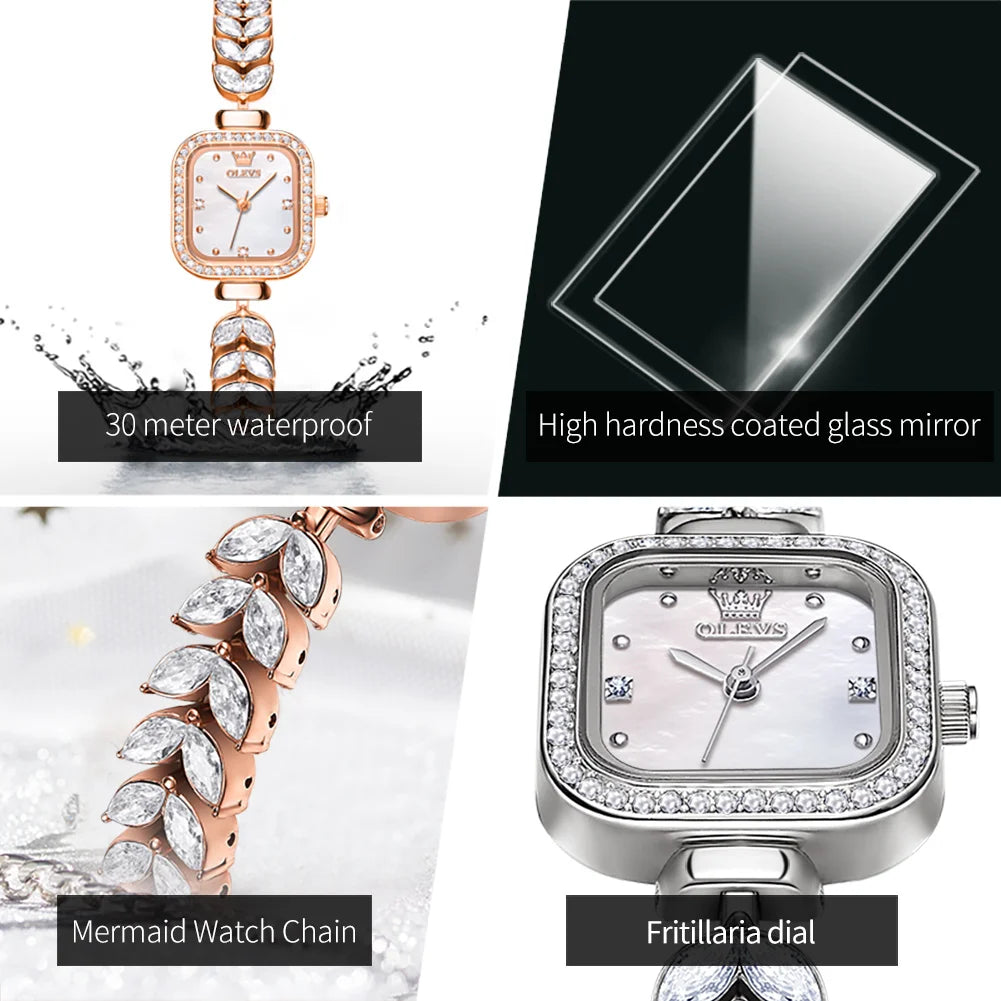 Luxury Square Diamond Dial Ladies' Watches - All About Variety