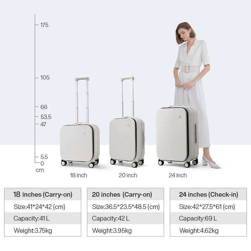 Carry On Rolling Luggage 18 20 24 Inch