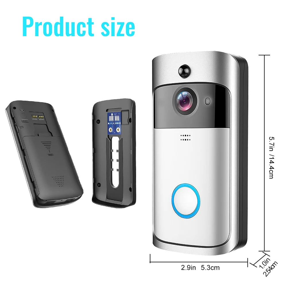 Smart WiFi Video Doorbell Intercom Security Alarm