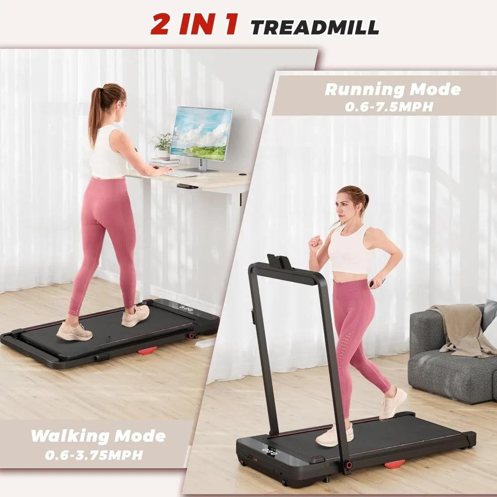 2.5HP Folding Treadmill with Remote Control LED Display