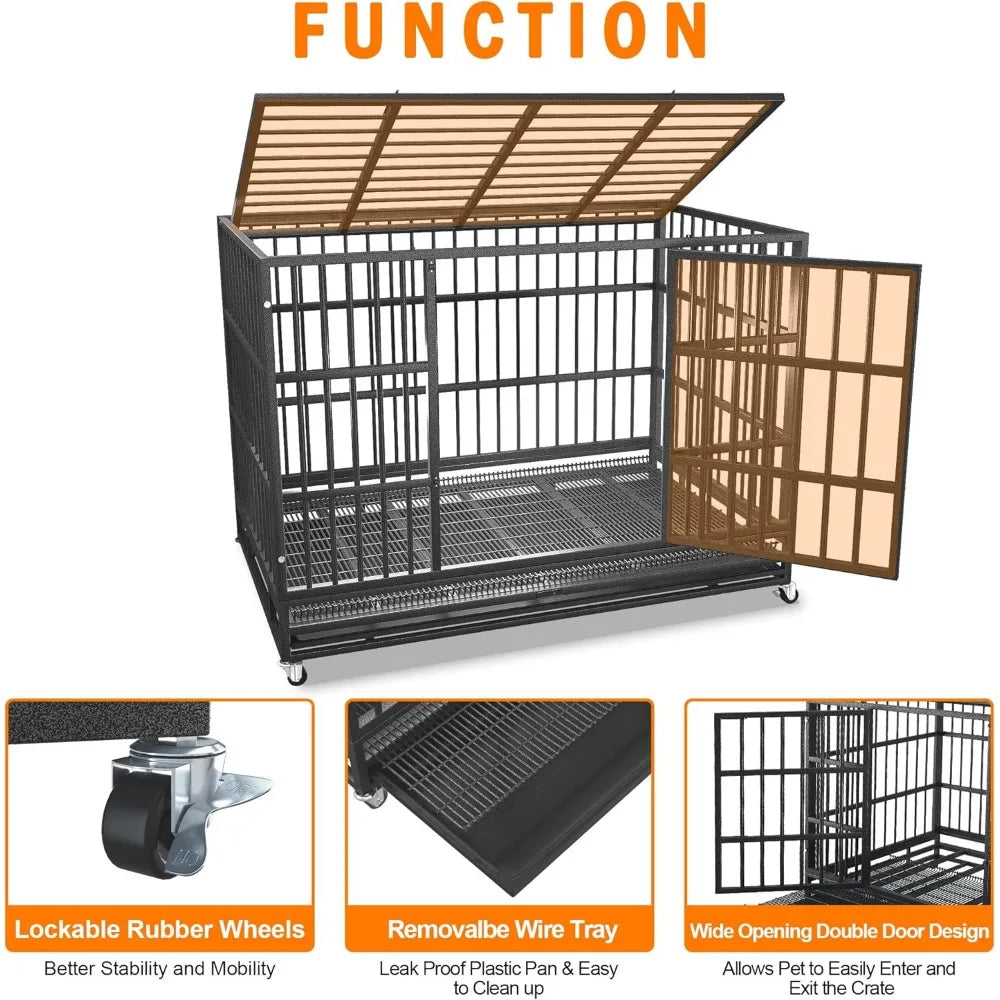 Heavy Duty Escape-Proof Dog Kennel for Large Dogs