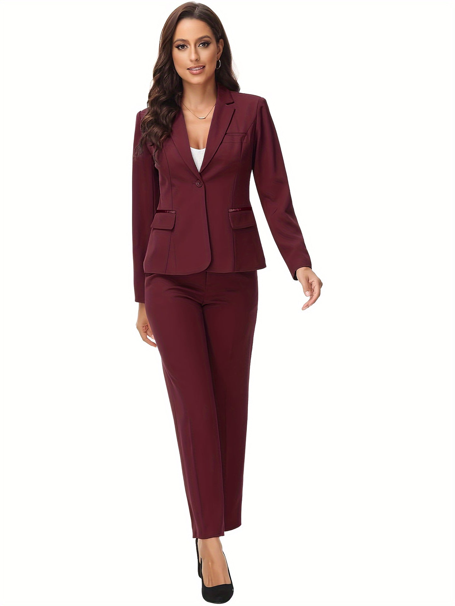 Plus Size Elegant Work Pantsuits