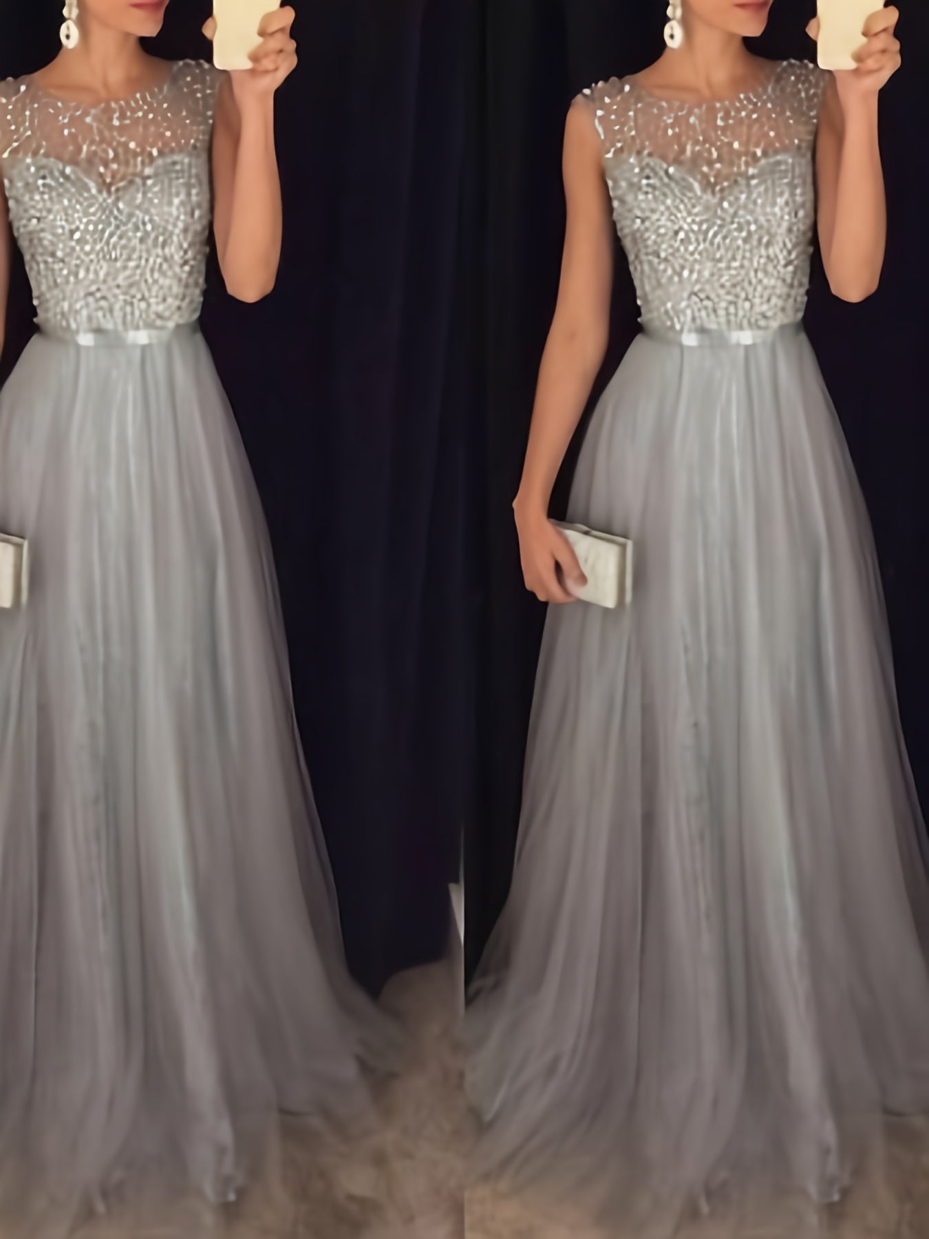 Sleeveless Long Formal Evening Gown