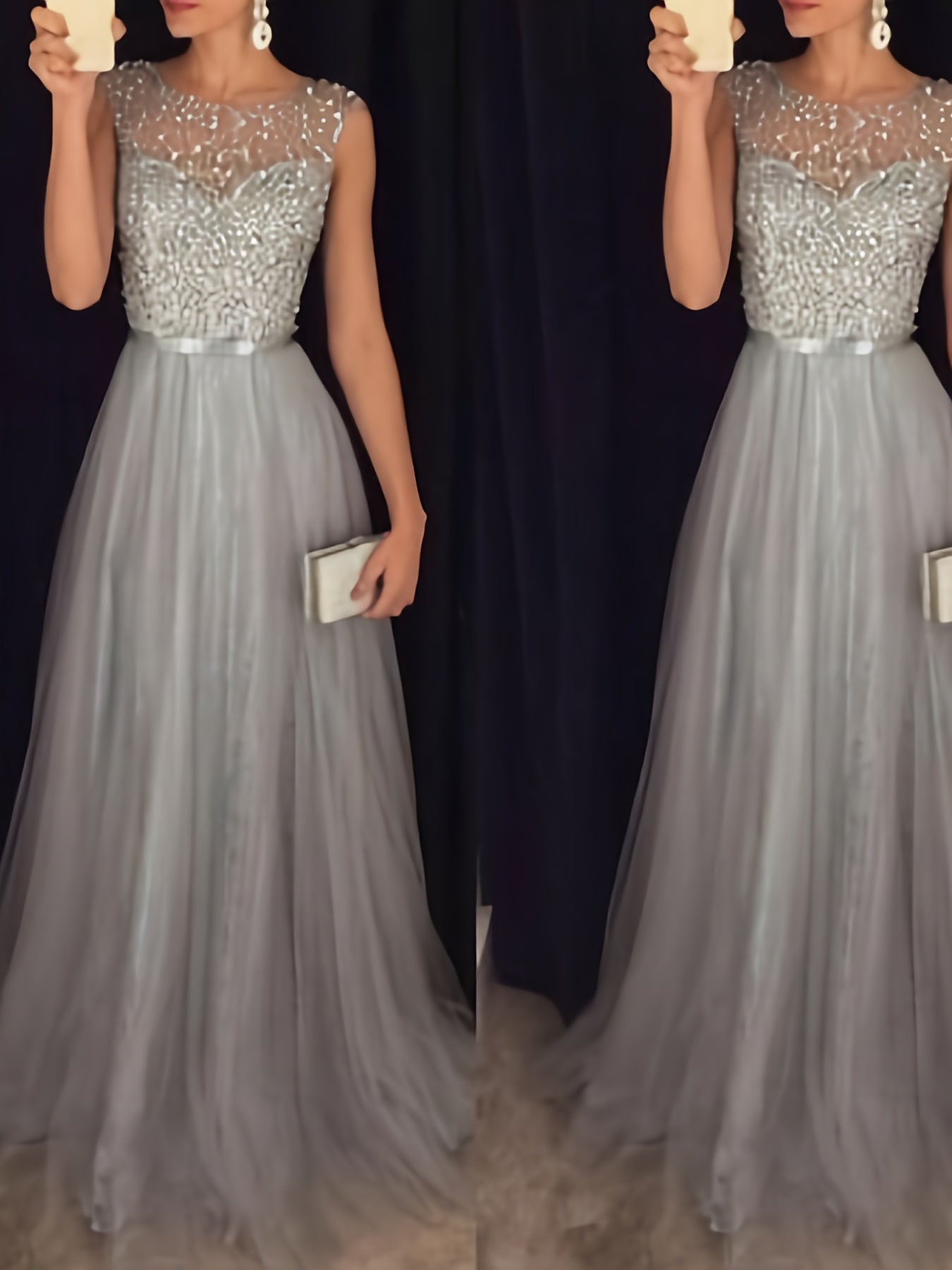 Sleeveless Long Formal Evening Gown