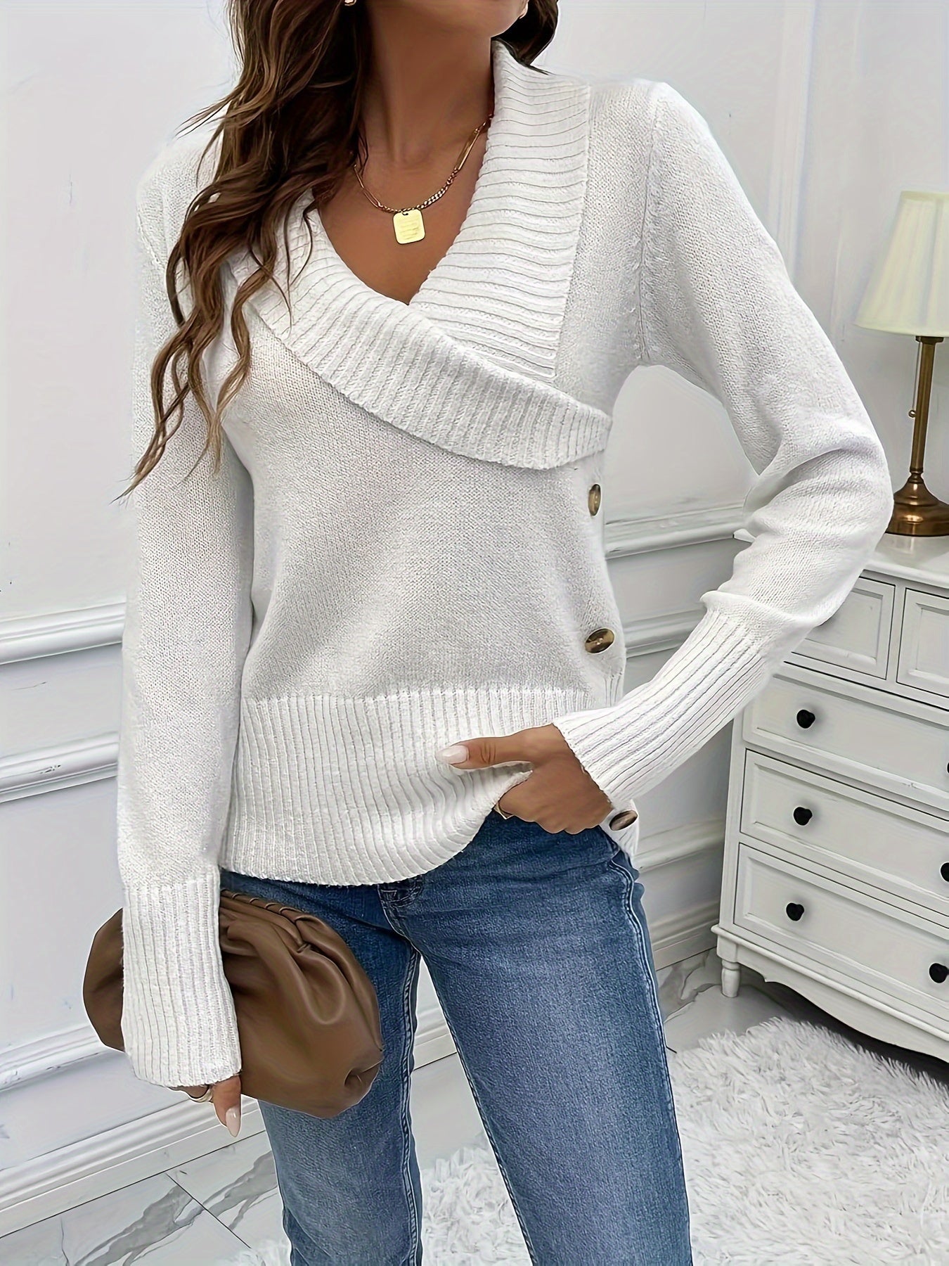 V-Neck Elegant Sleeveless Sweater